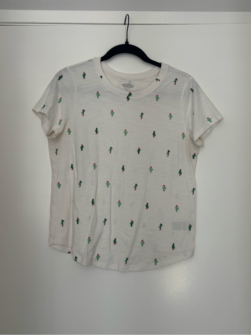Everyday White Cactus Print Short Sleeve Tee Old Navy